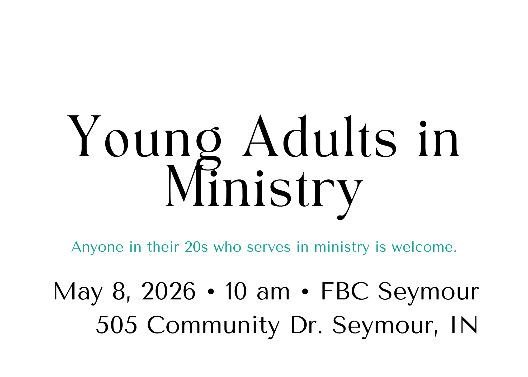 Young Adults in Ministry Event